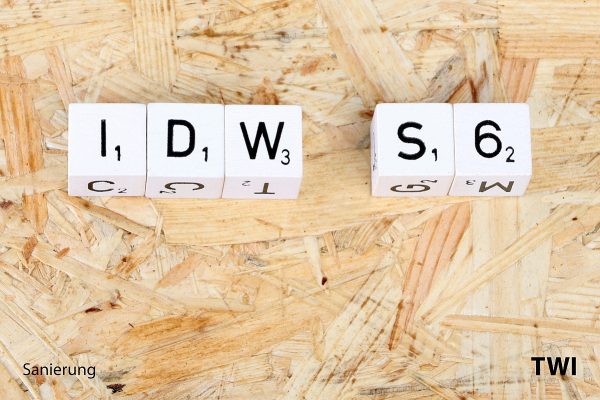 idw-s6 Buchstabenwürfel mit Text "IDW S6"